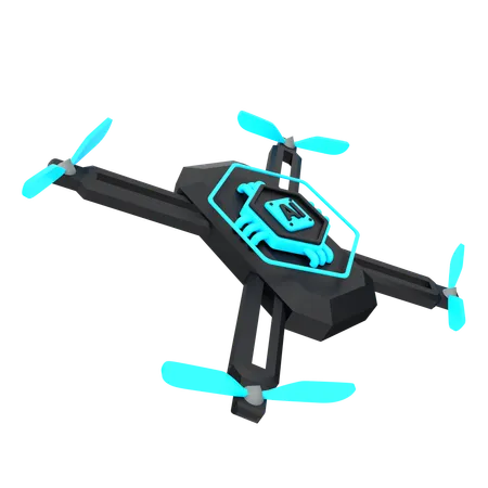 Artificial Intelligence Drone  3D Icon