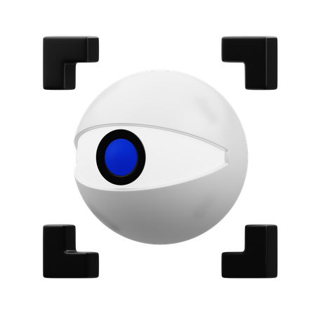 Artificial Intelligence Eye  3D Icon