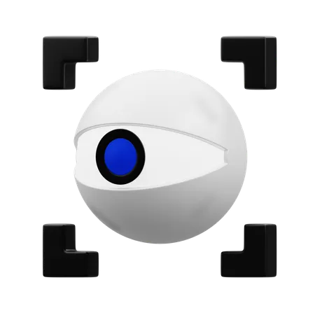 Artificial Intelligence Eye  3D Icon