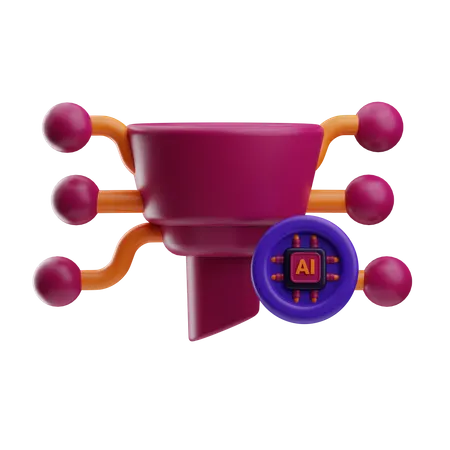 Artificial Intelligence Filter  3D Icon