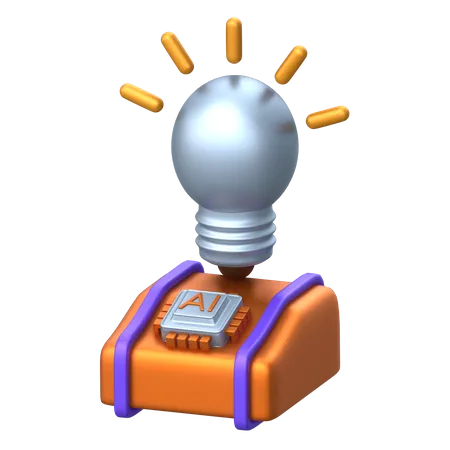 Artificial Intelligence Idea  3D Icon