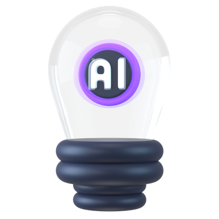 Artificial Intelligence Idea  3D Icon