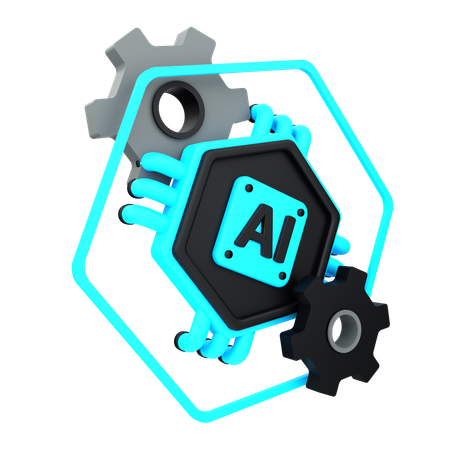 Artificial Intelligence Machine  3D Icon