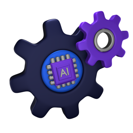 Artificial Intelligence Machine  3D Icon