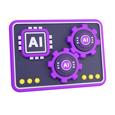 Artificial Intelligence Machine  3D Icon