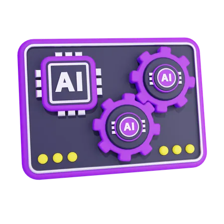 Artificial Intelligence Machine  3D Icon