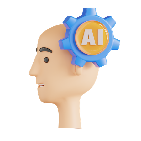 Artificial Intelligence Management  3D Icon