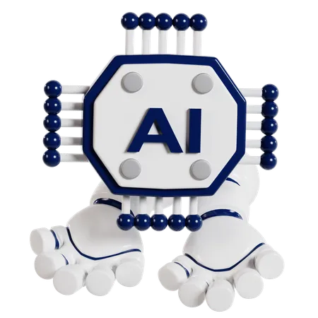 Artificial Intelligence Mascot  3D Illustration