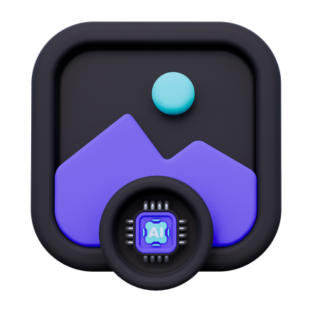 Artificial Intelligence Photo  3D Icon