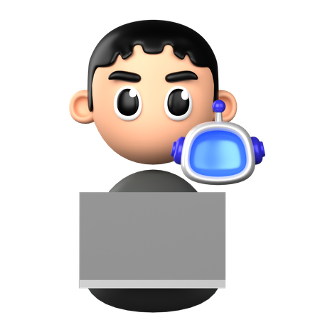 Artificial Intelligence Programmer  3D Icon