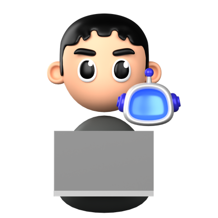 Artificial Intelligence Programmer  3D Icon
