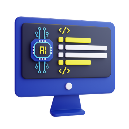 Artificial Intelligence Programming  3D Icon