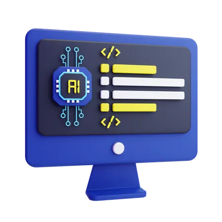 Artificial Intelligence Programming  3D Icon