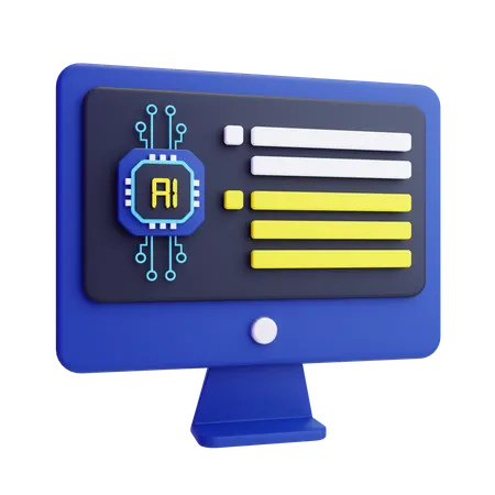 Artificial Intelligence Prompt  3D Icon