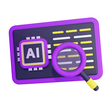 Artificial Intelligence Research  3D Icon