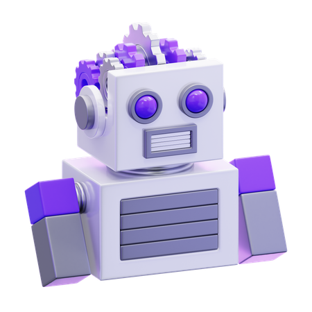 Artificial Intelligence Robot  3D Icon