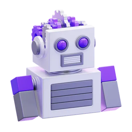 Artificial Intelligence Robot  3D Icon