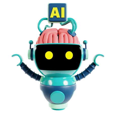 Artificial Intelligence Robot 3D Icon