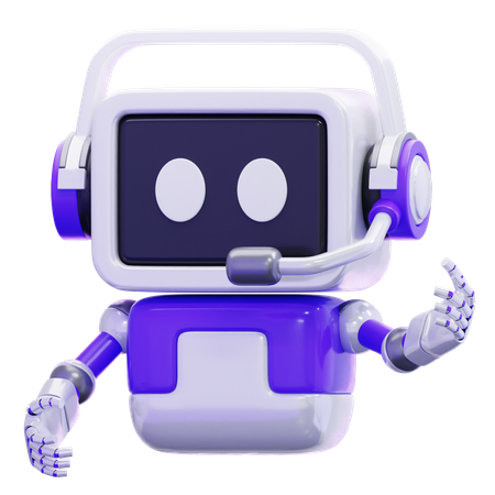 Artificial Intelligence Robot Chatbot  3D Icon