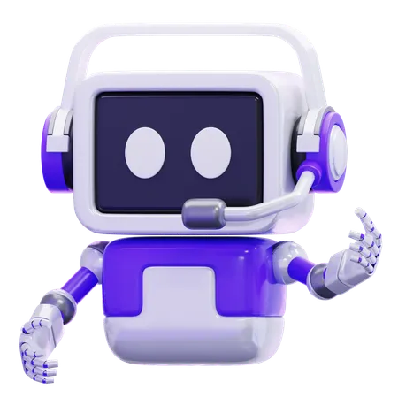 Artificial Intelligence Robot Chatbot  3D Icon