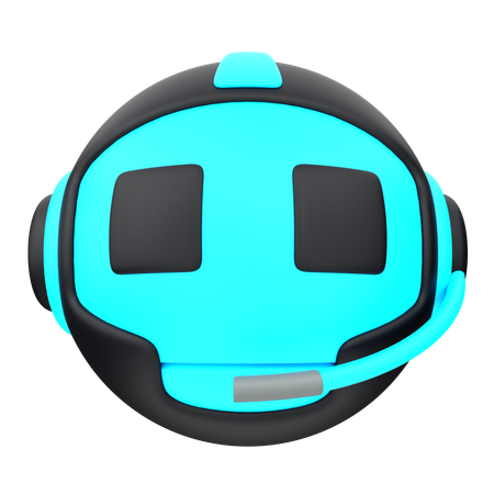 Artificial Intelligence Robot Service  3D Icon