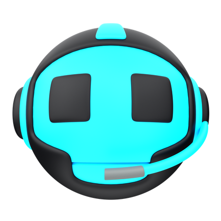 Artificial Intelligence Robot Service  3D Icon