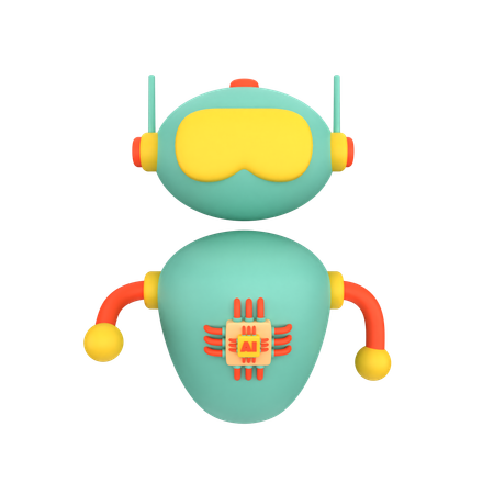 Artificial Intelligence Robotic  3D Icon