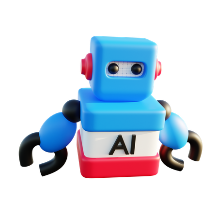 Artificial Intelligence Robots  3D Icon