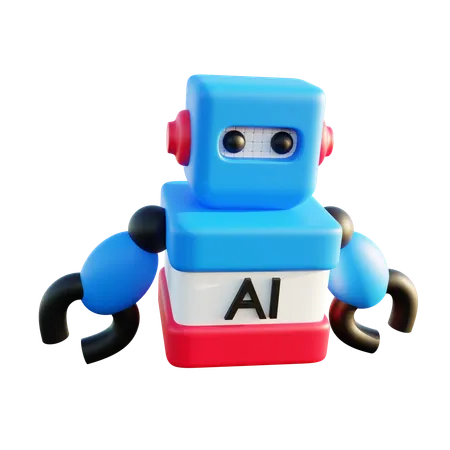 Artificial Intelligence Robots  3D Icon