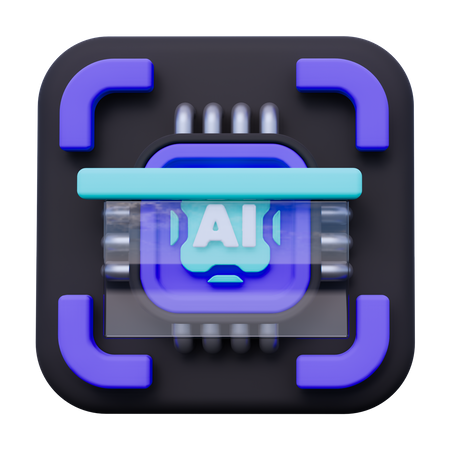 Artificial Intelligence Scan  3D Icon