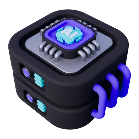 Artificial Intelligence Server  3D Icon