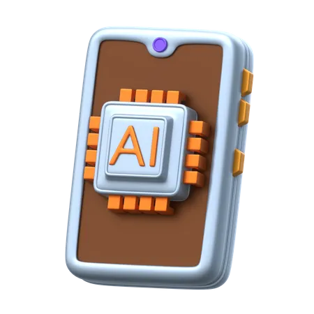 Artificial Intelligence Smartphone 3 D Icon Pack 3D Icon