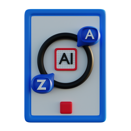 Artificial Intelligence Translate  3D Icon