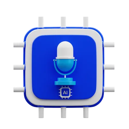 Artificial Intelligence Voice Ai  3D Icon