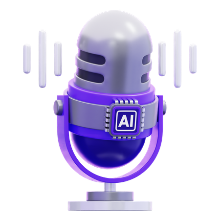 人工知能音声ジェネレータ  3D Icon
