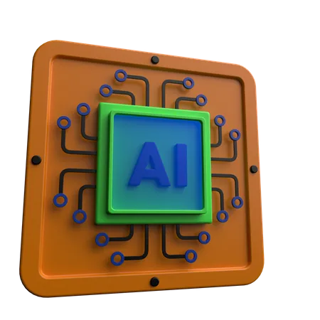 Artificial Intelligent 3D Icon