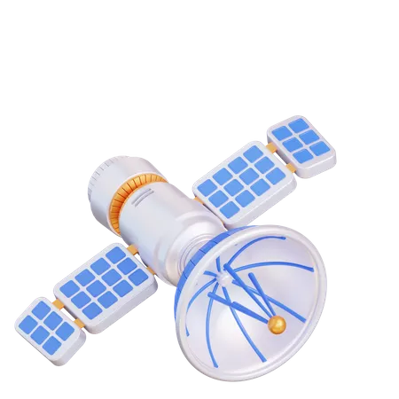 Artificial Satellite  3D Illustration