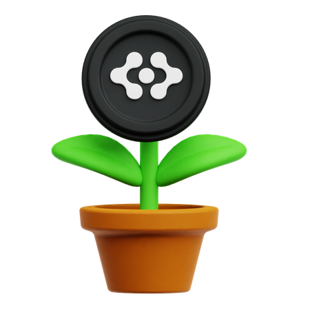 Artificial Super Intelligence Alliance Token Plant  3D Icon