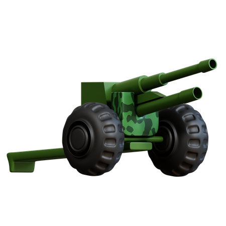 Artillery Gun 3D Icon