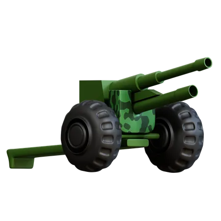 Artillery Gun 3D Icon