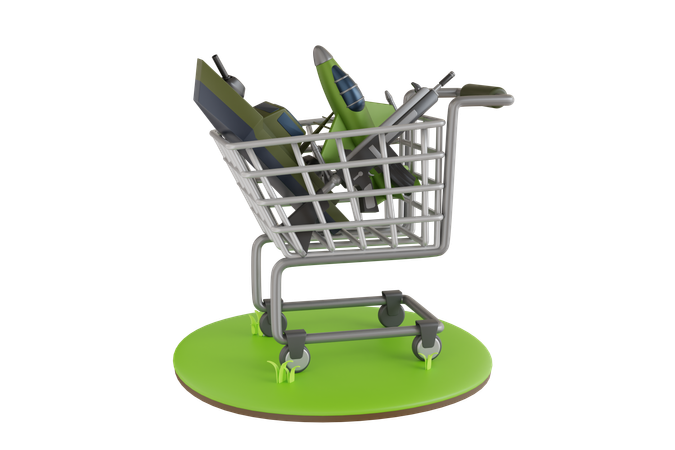 Artillery Shopping  3D Illustration