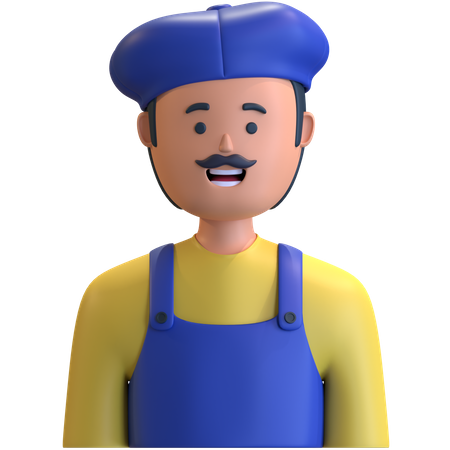 Artist  3D Icon