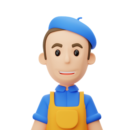 Artist  3D Icon