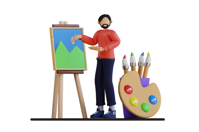 Artist  3D Illustration