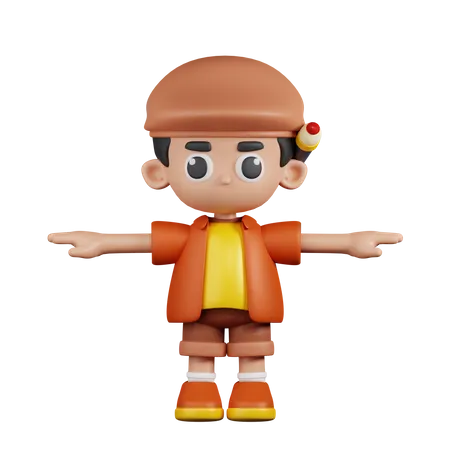 Artist In T Pose  3D Illustration