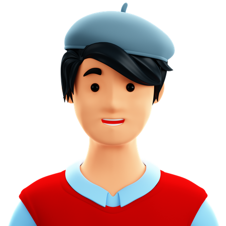 Artist Male  3D Icon