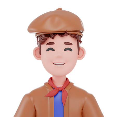 Artist Man  3D Icon