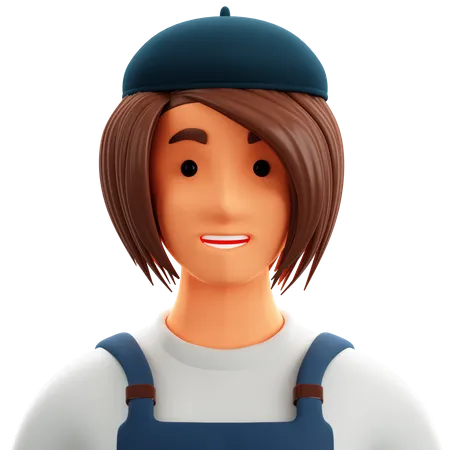 Artista femenina  3D Icon