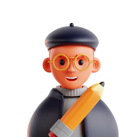Artiste de bande dessinée  3D Icon