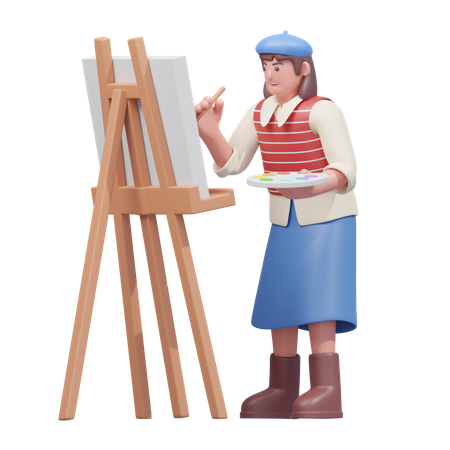 Artistic Drawing Session  3D Illustration